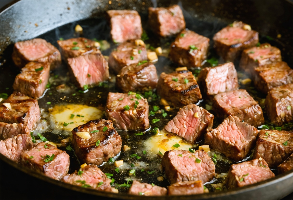 15-Minute Garlic Butter Steak Bites