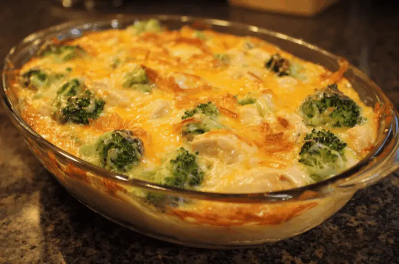 Broccoli Chicken Apricot Cheesy Casserole
