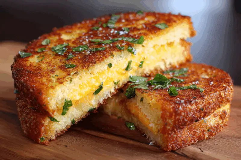 Crispy Grilled Cheese With Cheese Crust