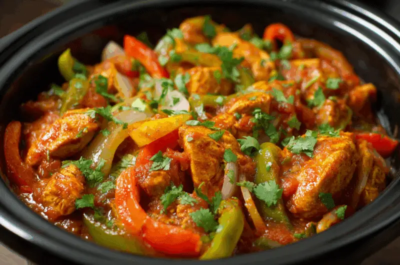 Crockpot Chicken Fajita Bowls