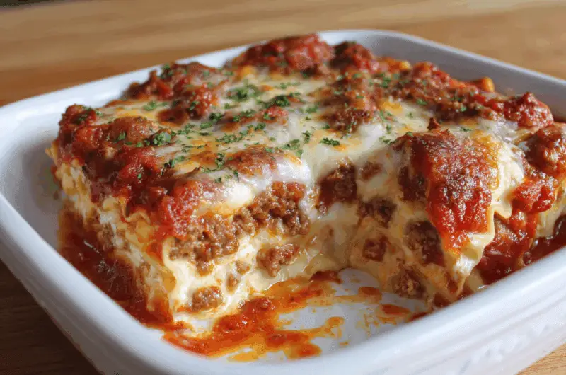 Easy Dump and Bake Lasagna