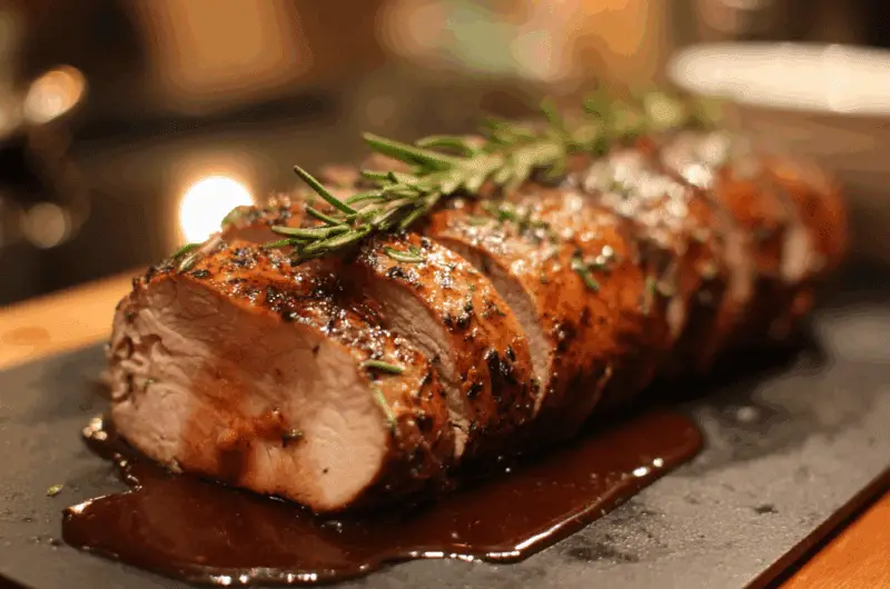 Perfect Brined Pork Tenderloin with Red Wine Sauce