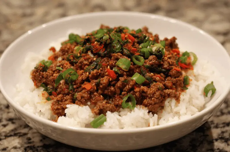 Sweet And Spicy Korean Ground Beef