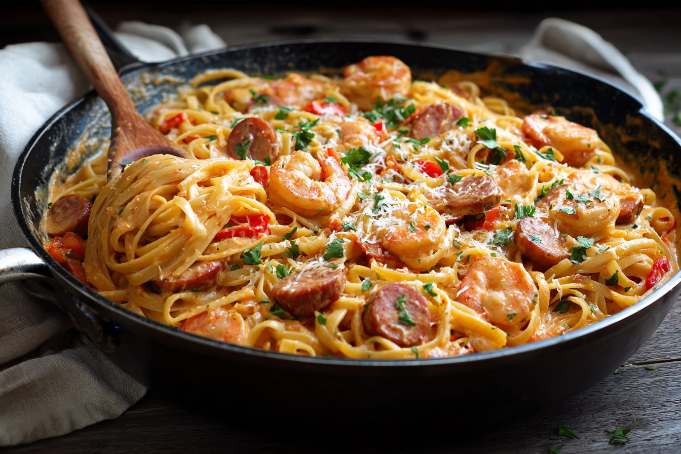 30-Minute One Pot Cajun Shrimp Pasta