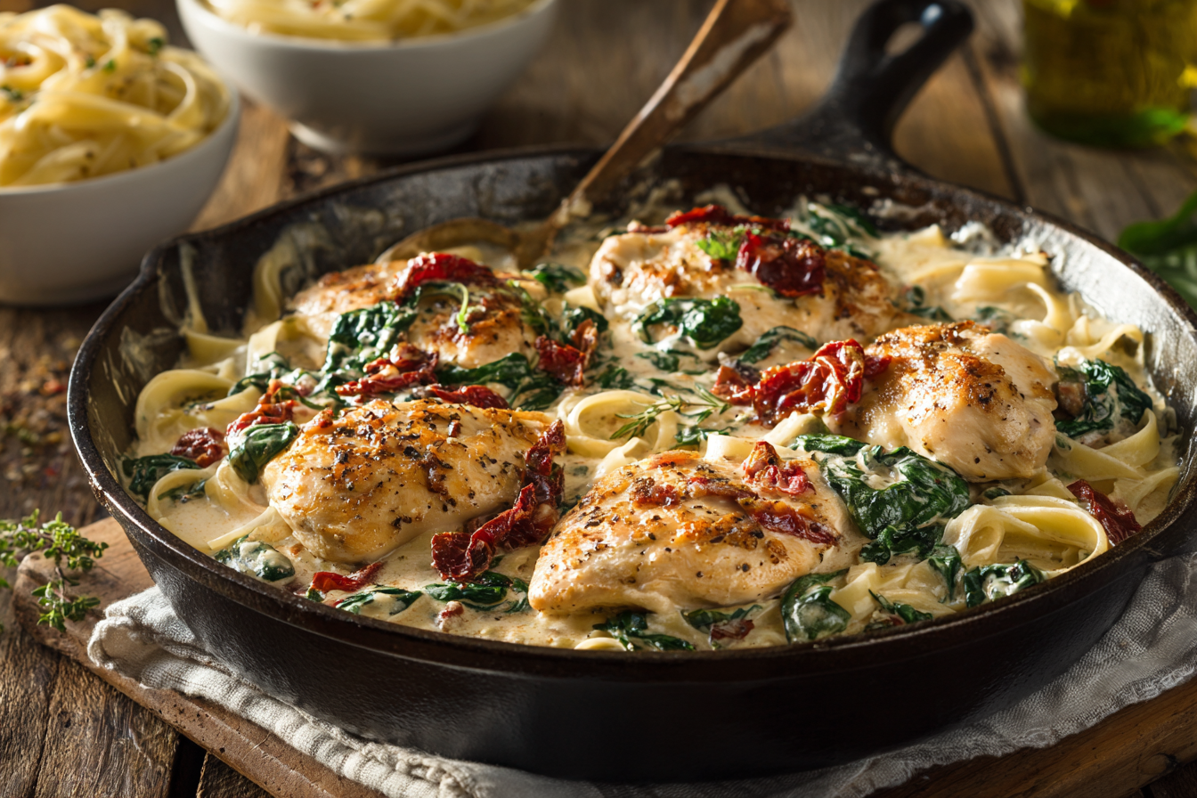 One Pot Creamy Tuscan Chicken