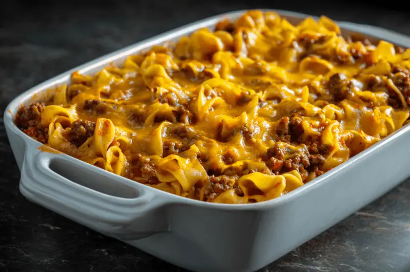 Classic Johnny Marzetti Casserole