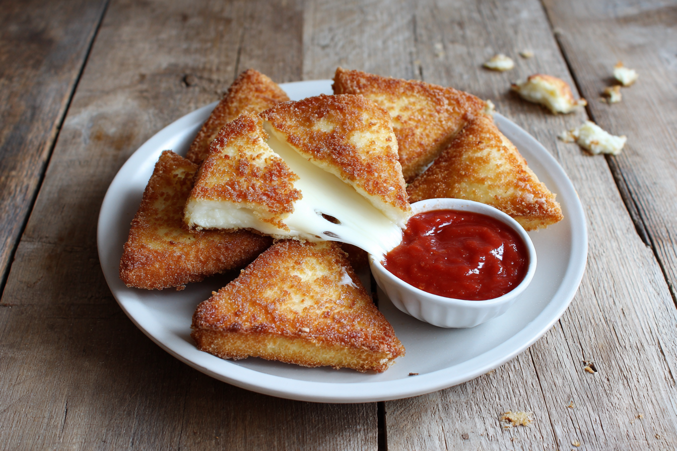 Mozzarella in Carrozza (Italian Fried Mozzarella Sandwiches)