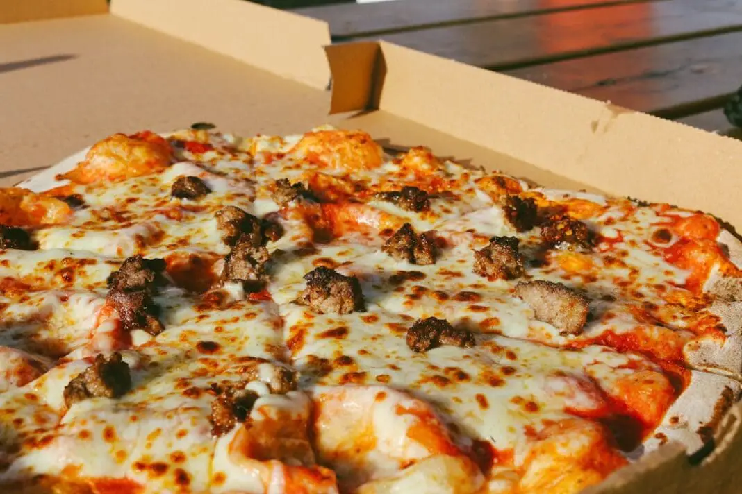 Rustic woodfire pizza at Cahore Point, Wexford, Ireland.